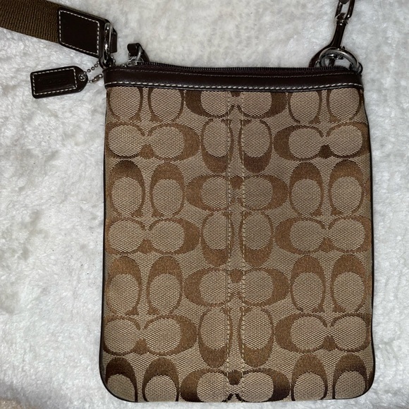 Monogram Pattern Coach Crossbody Saddle Bag - Picture 2 of 5